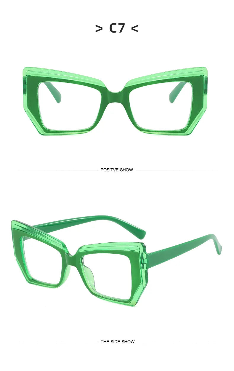 New Clear Thick Frame Eyewear Anti Blue Light Blocking Glasses Square Optical Eyeglasses For Women eye glasses for men