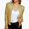 2024 Fashion Sequin Jackets Women Glitter Long Sleeve Short Coats Elegant Spring Outwear Office Ladies Solid  Streetwear Jacket