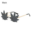 Novel Rimless Maple Leaf Shape Metal Sunglasses for Women Party Decorative Sun Glasses Men Unique Street Catwalk Prom Eyewear