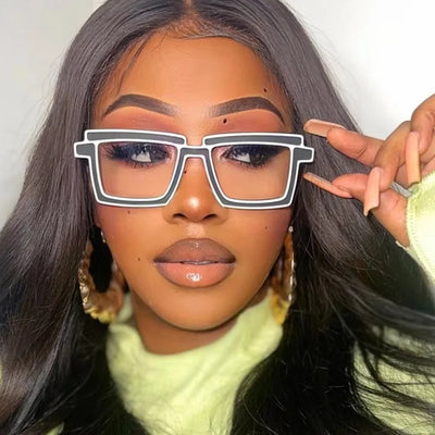 Vintage Anti Blue Light Optical Square Glasses Women For Men Ladies Luxury Brand Designer Myopia Prescription Eyewear Frame
