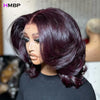 Bouncy Curly Purple Color 360/13×6 HD Lace Frontal Wig Glueless Lace Front Wig Human Hair Ready To Go Preplucked Human Hair HMBP
