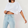Cotton Women Short Sleeve Dance Running Clothes Yoga Fitness Crop Top  Navel Baring New Sport T-shirt Loose Gym Workout Shirts