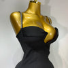 Women Celebrity Sexy V Neck Beading Black Mini Bodycon Bandage Dress Luxury 2025 Knitted Elegant Evening Club Party Dresses