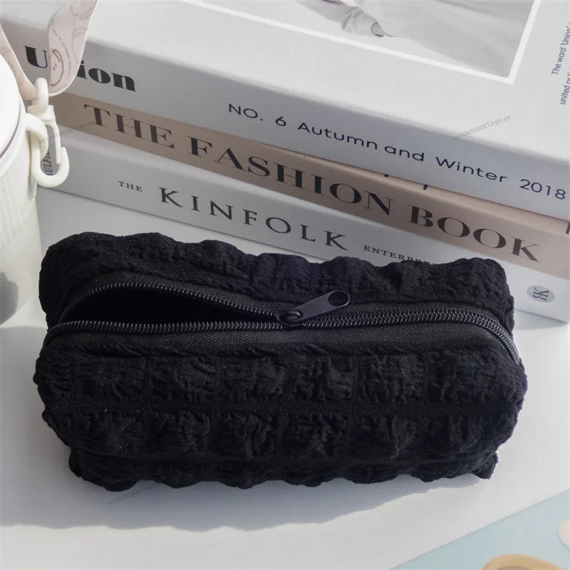 Cute Puffs Pencil Case Bag For Girls Boys Kawaii Stationery Bag Pen Pouch Box Large Capacity Student Back To School Supplies