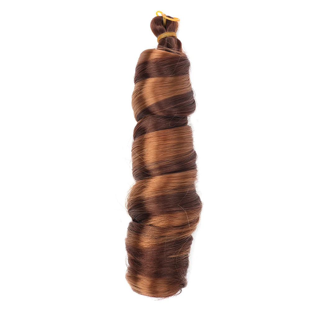 French Curls Braiding Hair Extensions Synthetic Hair Loose Wave Spiral Curl Braids High Temperature Ombre Pre Stretched Hair