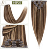 TESS 7Pcs/Set Human Hair Clip In Hair Extensions Natural Extension 14"-24" Full Head Blonde Human Hair Clip Ins Remy Hair Pieces