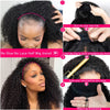 Deep Curly Half Wig Human Hair Glueless Wig Human Hair Ready to Wear 3 IN 1 Half Wig Drawstring Jerry Curly Glueless Half Wig