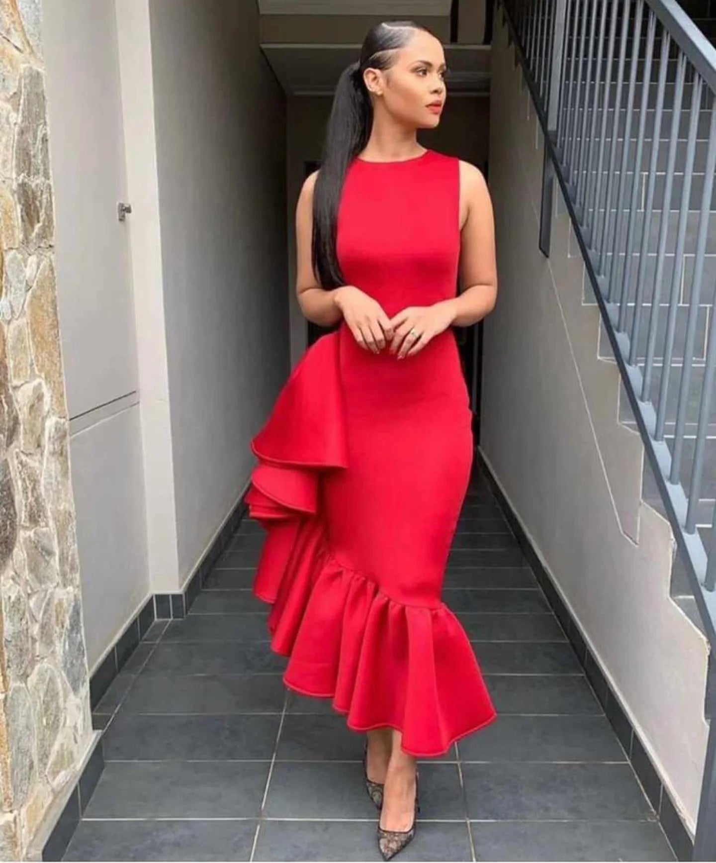 Women's Summer Dress Sleeveless Elegant Party Dress Red Casual Dress