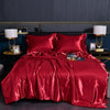 Luxury 100% Silk Bedding Set with Duvet Cover Set Double King Queen Size Bedding Cover Kit 4pcs Bed Cover Bed Linen Sets
