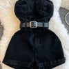 2024 Summer Rompers Women Jeans Jumpsuit Off Shoulder Loose Casual Denim Rompers Womens Jumpsuits Wide Leg Casual Denim Overalls