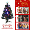 3/ 4/ 5/ 6 FT Fiber Optic Artificial Christmas Tree Pre-Lit Christmas Tree, Xmas Full Tree, Xmas Holiday Decor for Office, Home