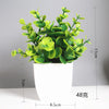 Artificial Bonsai Green Fake Plant Eucalyptus Flower Potted Plant for Indoor Outdoor Home Bedroom Garden Decoration Supplies
