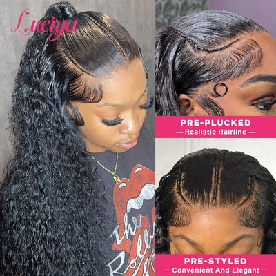 Glueless Pre Braided Wigs Deep Wave HD 13x6 Lace Frontal Wig Pre Everything Curly 13x4 HD Lace Front Human Hair Wigs Ready To Go