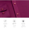 Men's long sleeved elastic shirt, non ironing business dress, professional work attire, stand up collar shirt