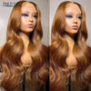 13X6 Ginger Blonde Lace Front Human Hair Wigs Red Burgundy 13x4 Body Wave Transparent HD Lace Frontal Wig Brown Lace Front Wig