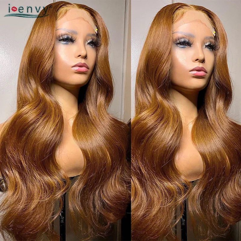 13X6 Ginger Blonde Lace Front Human Hair Wigs Red Burgundy 13x4 Body Wave Transparent HD Lace Frontal Wig Brown Lace Front Wig