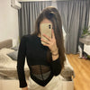 Summer Women T Shirt Girls T-Shirt Woman Clothes Long Sleeve Tops Spring Black Slim Tshirt Female Crop Top Tee Sexy Skinny Y2k