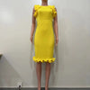 White Ruffles Dress Women Sexy Mid Length Bodycon Dresses Slim Round Neck Sleeveless Party Casual High Waist Elegant Vestidos