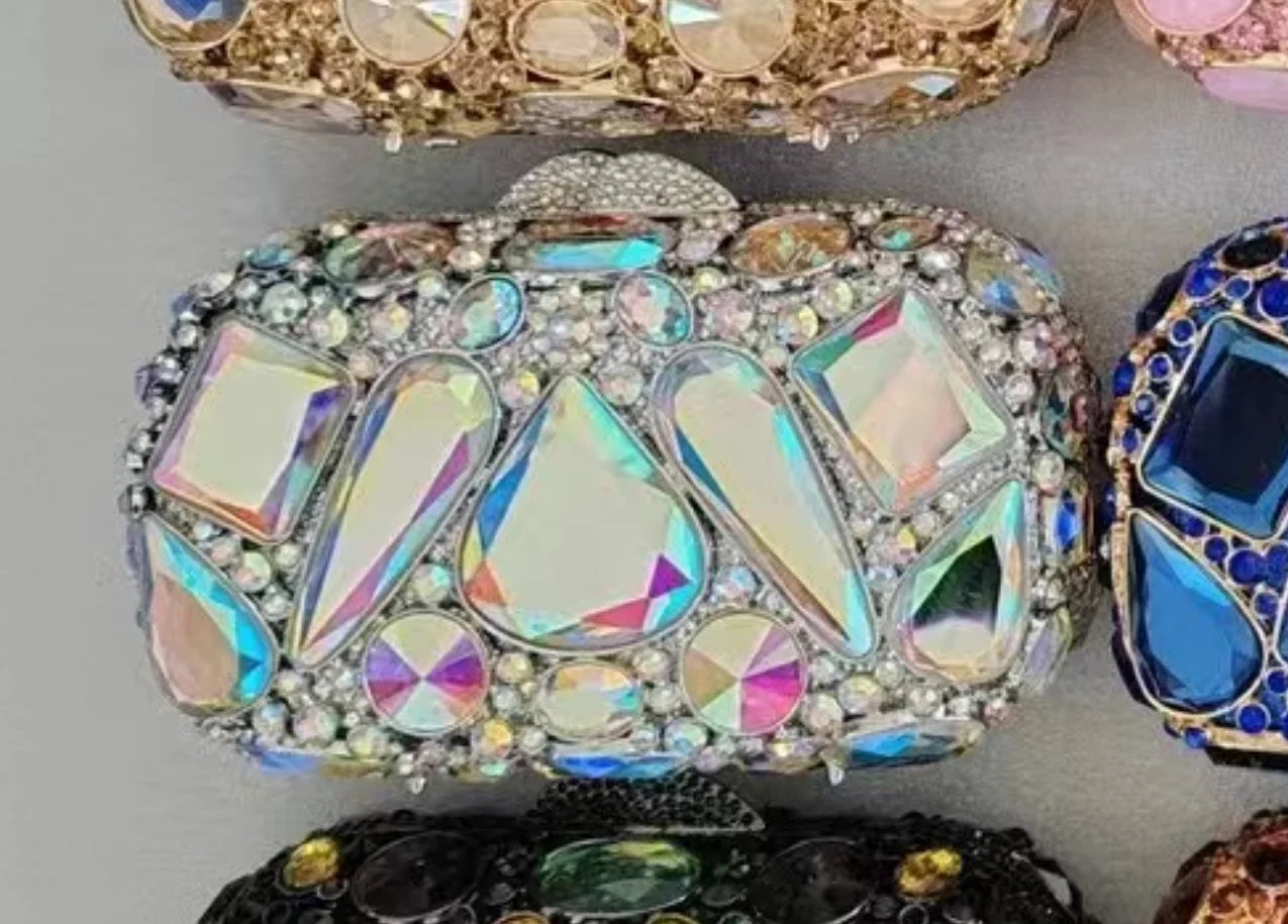 Women Rhinestone Evening Bags Luxury Designer Handbags Crystal Banquet Party Bags Fashion Dress Stone Bag Shiny Dinner Clutch