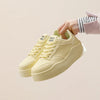 2025 New spring shoes for women green trainers platform lace up sneakers woman hip hop chunky sports shoes faux leather sneaker