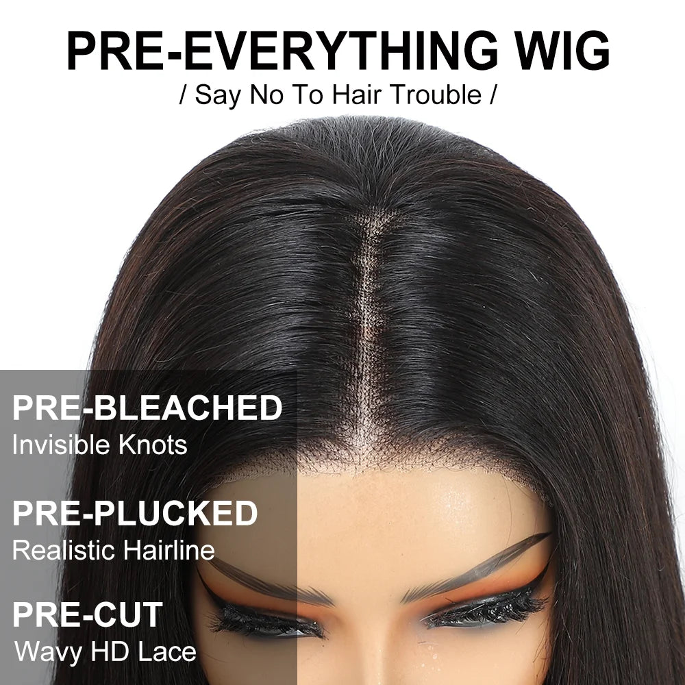 Bob Wig Human Hair Glueless Wigs Human Hair Pre Plucked BOB Wig Human Hair 13X4 Human Hair Lace Frontal Wig Straight Lace Front