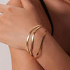 eManco Stainless Steel Adjustable Classic Snake Chain Bracelet Women's Gold Plated Jewelry Wholesale