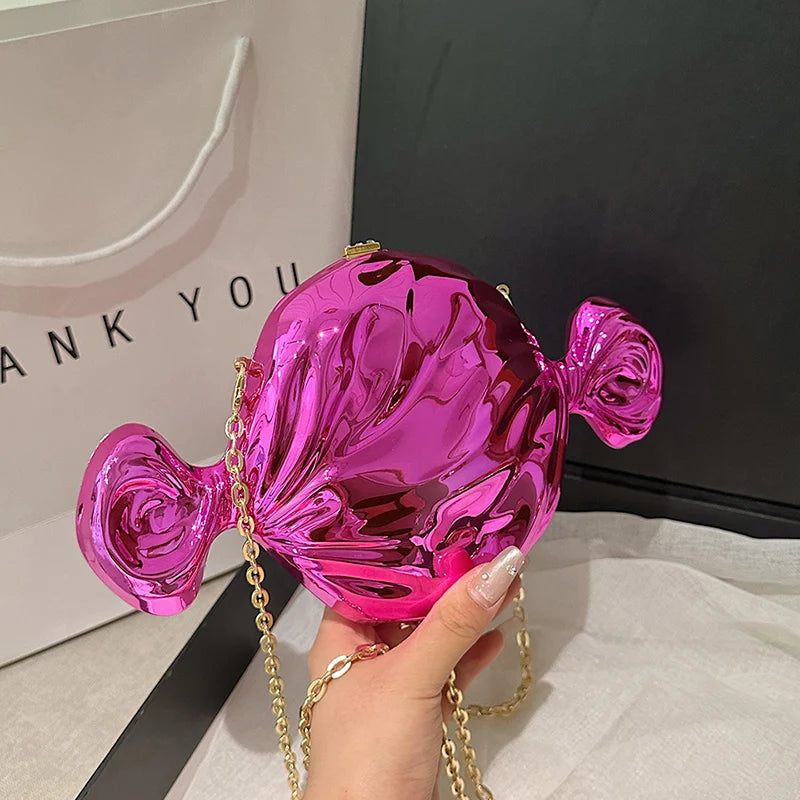 Acrylic Evening Clutch Bag For Women Luxury Shoulder Bag Handbag And Crossbody Bags Party Prom Wedding Shiny Candy Design Purse