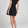 Women Summer O Neck Casual Patchwork Mini Dress, 2024 Sleeveless Sexy Zipper Party Dress, Backless Holiday Elegant Ladies Dress
