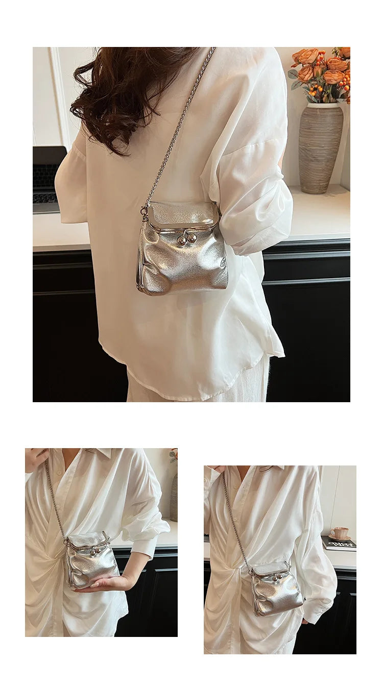 Trendy Korean Fashion Mini Square Bag Vintage Streetwear Elegant Crossbody Bags Casual Y2k Aesthetic Shoulder Handbags for Women