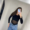Summer Women T Shirt Girls T-Shirt Woman Clothes Long Sleeve Tops Spring Black Slim Tshirt Female Crop Top Tee Sexy Skinny Y2k
