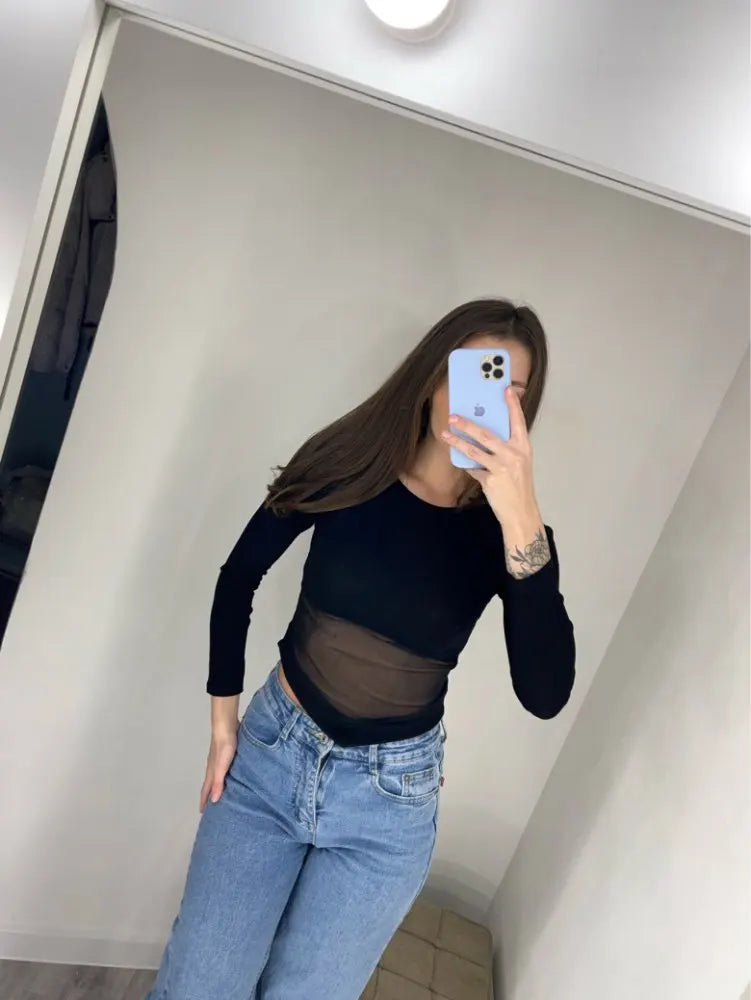 Summer Women T Shirt Girls T-Shirt Woman Clothes Long Sleeve Tops Spring Black Slim Tshirt Female Crop Top Tee Sexy Skinny Y2k