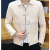 Men Jacket Fashion loose lapel-up Spring Autumn retro men Coat Casual Cargo jacket Solid Color Loose male Outerwear