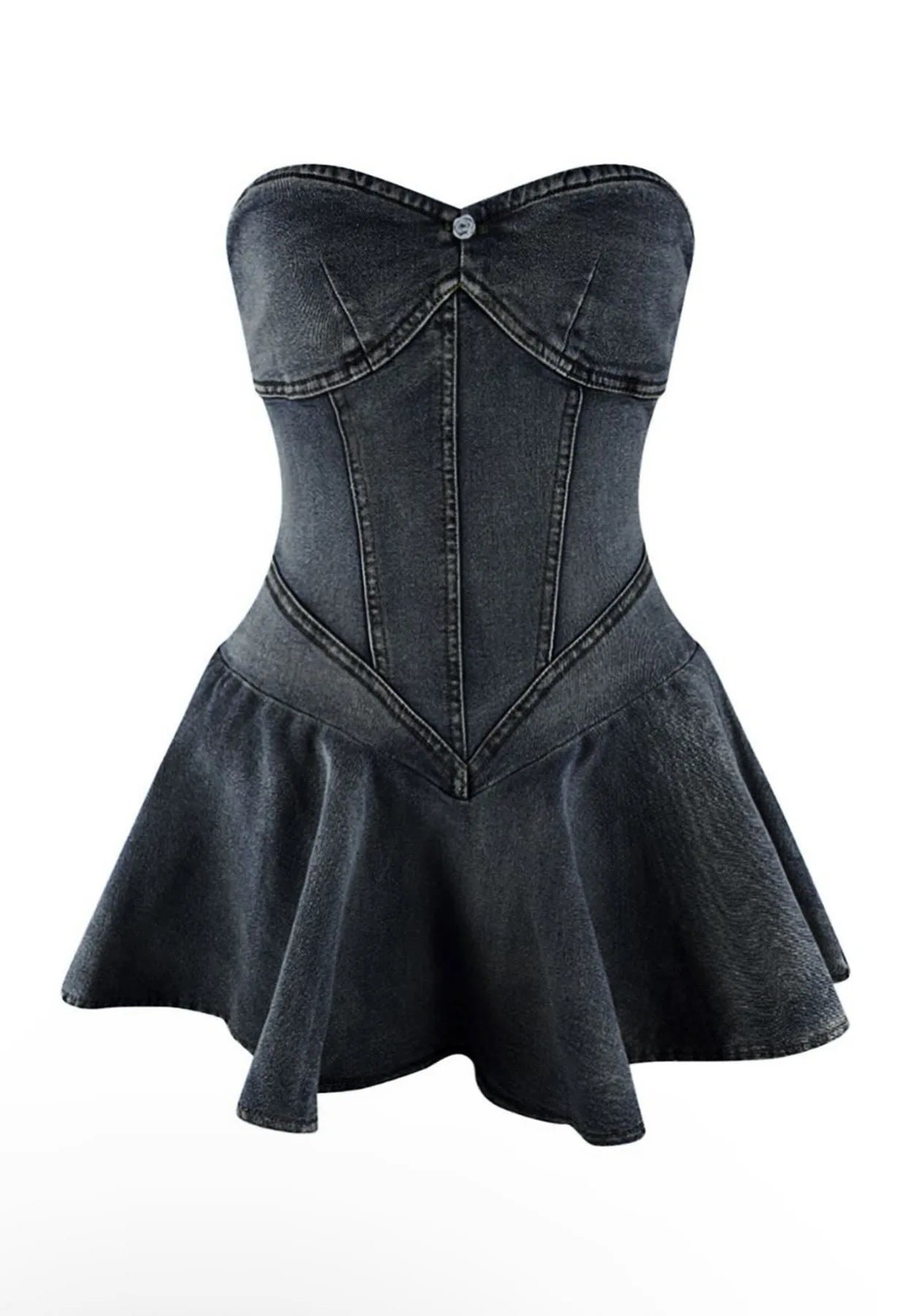 Chest Wrap Sexy Dress Women Sleeveless Backless Splicing Slim Fit Strapless Mini Dresses Sexy A Line 2024 Denim Vestidos