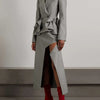 TWOTWINSTYLE Solid Spliced Ruffles Blazers For Women Notched Collar Long Sleeve Patchwork Button Casual Blazer Female Clothing