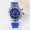 Luminous Quartz Watch for Women Personality Rhinestone Led Fashion Geneva Male and Female Students Couple Jelly Wrist Watches