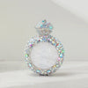 Alizekerr Perfume Bottle Shaped Crystal Evening Bags Women Gorgeous Classy Rhinestone Round Metal Clutch Purses Wedding Party