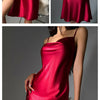 Summer New Chemise Nightgown Sexy Backless Spaghetti Strap Nightdress Sleepwear Women Loose Satin Home Wear Intimate Lingerie