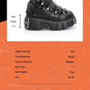 2024 NEW Punk Style Women Shoes Lace-up heel height 6CM Platform Shoes Woman Gothic Ankle Rock Boots Metal Decor Woman Sneakers