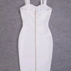 BEAUKEY Summer White Rhinestone Bandage Evening Dress Women Luxury Maxi Spaghetti Strap Red Club Celebrity Evening Party Vestido