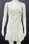 Elegant Womens White Floral Chic Mini Dress Patchwork Pleated Short Dresses Casual Black Evening Party Dresses Birthday Summer