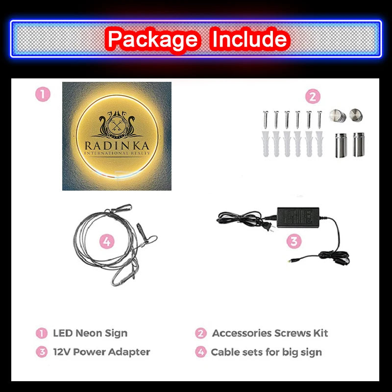 Custom Business Logo 3D Beauty Salon Nail Hair Studio 3D Acrylic Signs Custom Company Name  LED Neon Lights Dropshipping