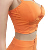 Sexy Solid Color Women's 2-Piece Slim Fit Open Back Zipper Tank Top+High Waist Trouser Set Amazing Bust Wrapping Street Clothing