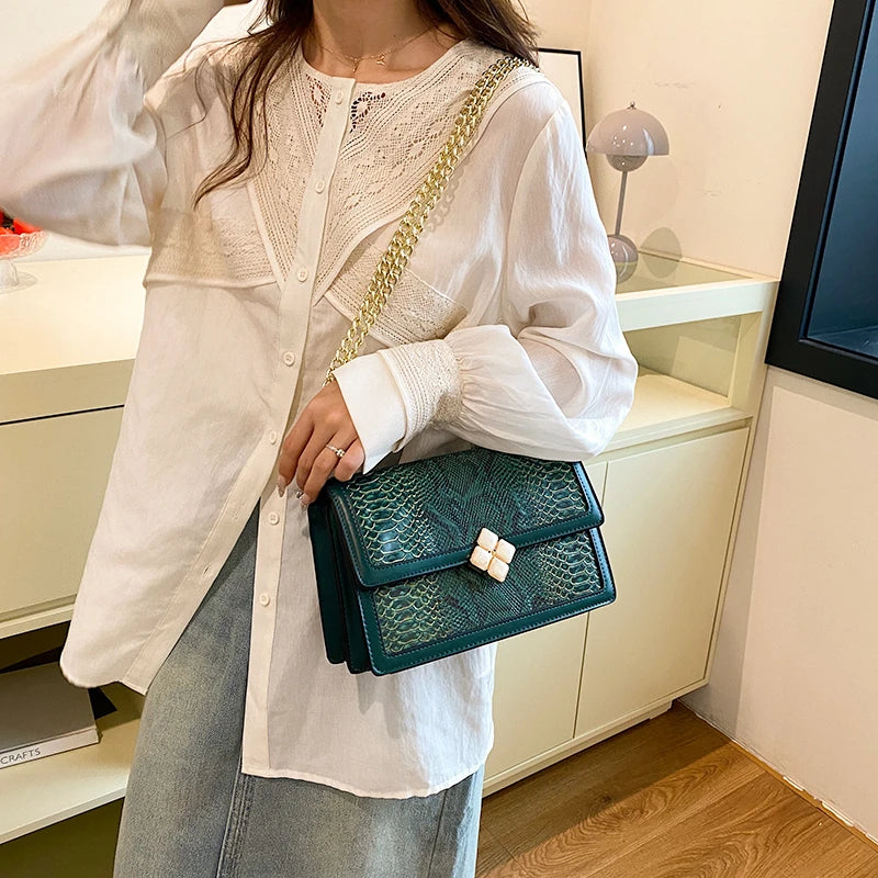 Luxury Purple Women's Single Shoulder Bag Pu Leather Ladies Bag Femme Designer Handbag Purse Flap Messenger Bag Brand Sac A Main
