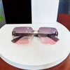 Modern Oversize Rimless Sunglasses For Men And Women Stylish Square Frameless Female Glasses Brand UV400