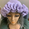 Handmade knitted hat with pleated ruffle edges and lace for both men and women, quirky and creative adult hat