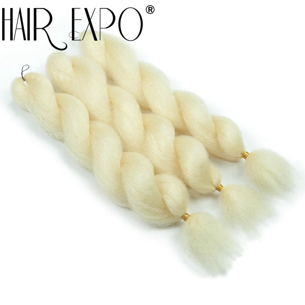 26Inch Vixen Crochet Bulk Hair Synthetic Jumbo Braids Fluffy Yaki Straight Crochet Hair Afro Kinky Curly Braiding Hair Extension
