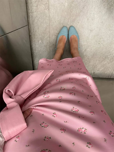 Tossy Summer Printed Fashion Long Skirt For Women High Waist Contrast Patchwork Slim Elegant Party Looks Ladies Y2k Maxi Skirt