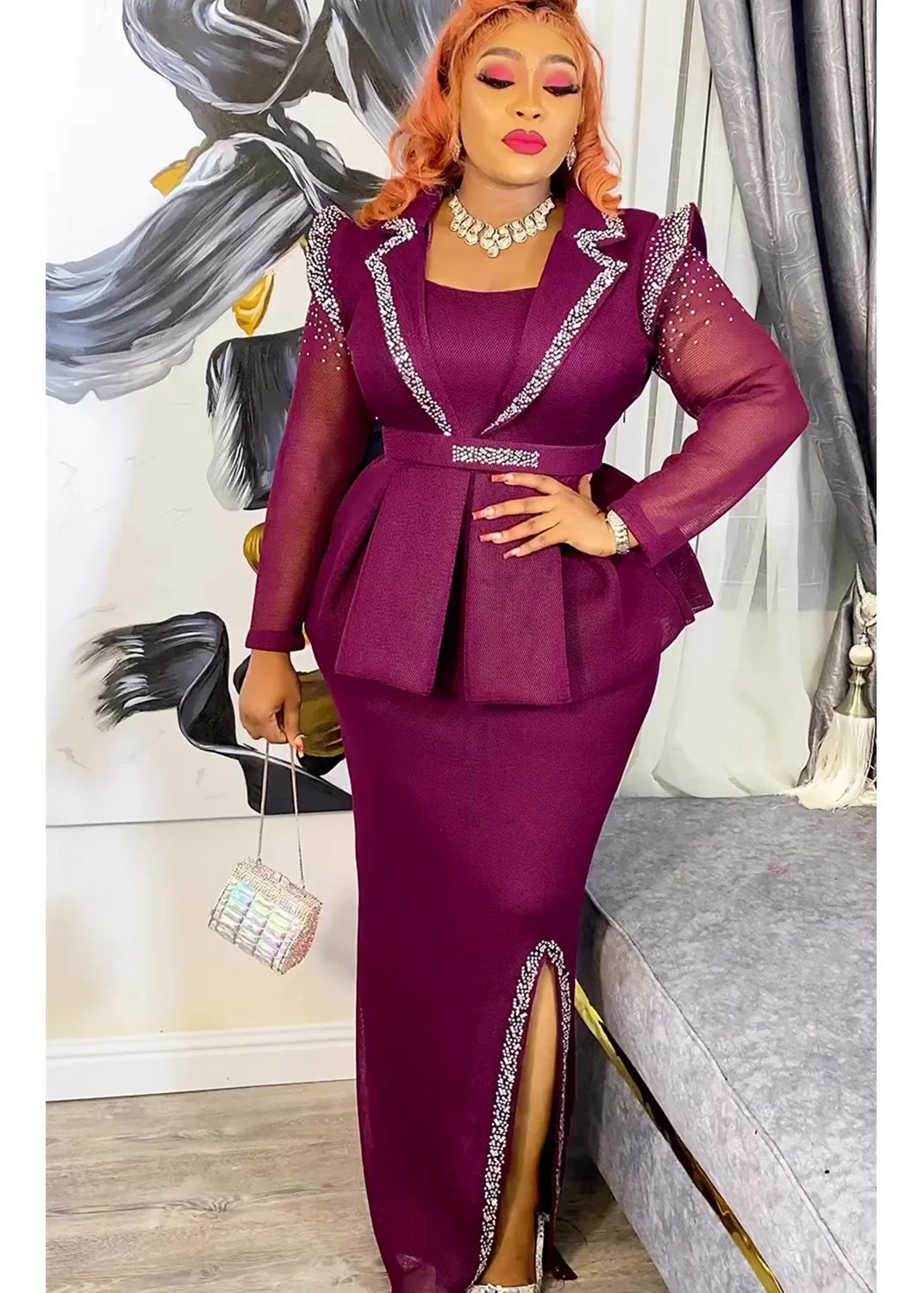 Elegant African Dresses for Women 2025 New Africa Clothing Plus Size Turkey Wedding Party Long Dress Dashiki Ankara Outfits Robe