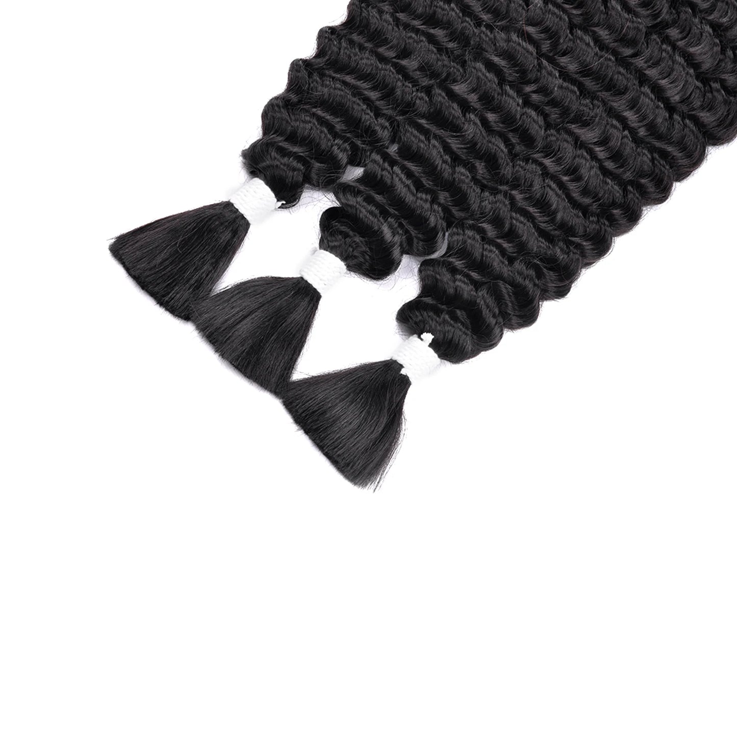 Synthetic Braiding Hair for Boho Braids 20Inch 90G Deep Wave Bulk High Quality Synthetic Protein Hair Extensions For Women