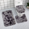 3pcs Bathroom Mat Set for Bathroom Silk Tie-Dye Toilet Soft Non Slip Rug Shower Carpets Toilet Lid Cover Floor Mats for Hallway